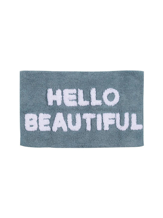 Das Home Bath Mat Cotton 0671 420750800671 Blue, White 50x80cm