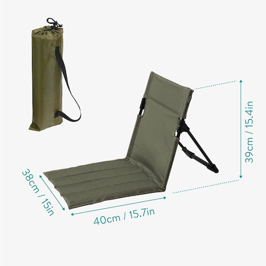 Navaris Scaun De Plajă Din Aluminiu Verde 40x38x39cm