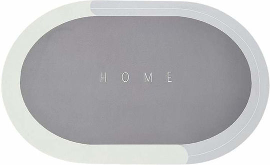 Πατάκι Μπάνιου Οβάλ Light Gray 57x38εκ.
