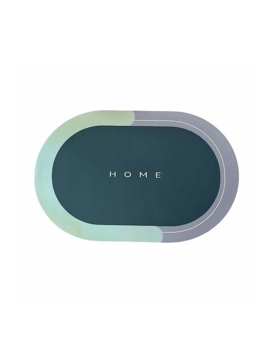 Rutschfest Badematte Oval Green / Blue 57x38cm