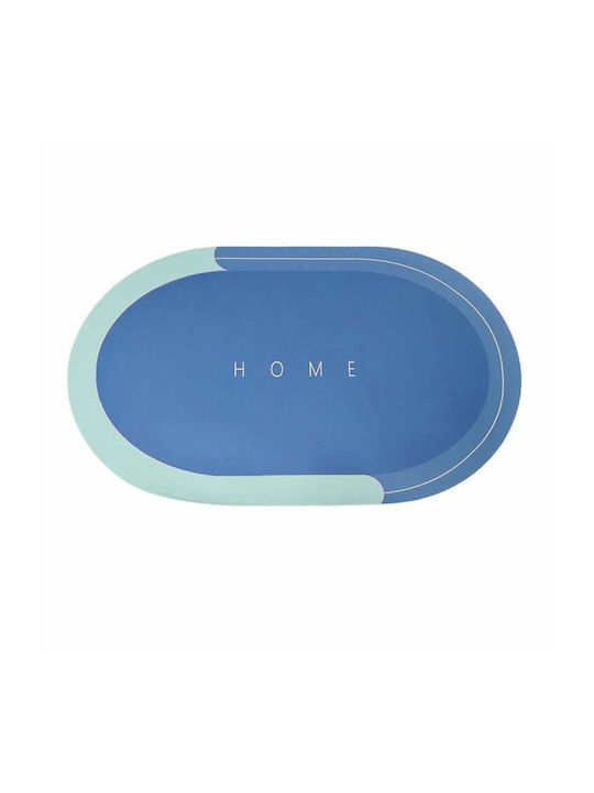 Antiderapant Covoraș de Baie Oval Albastru marin 57x38buc