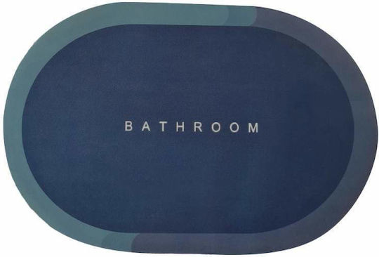 Πατάκι Μπάνιου Οβάλ Navy Blue/blue 57.5x40εκ. Πατάκι Μπάνιου Οβάλ Navy Blue/blue 57.5x40εκ.