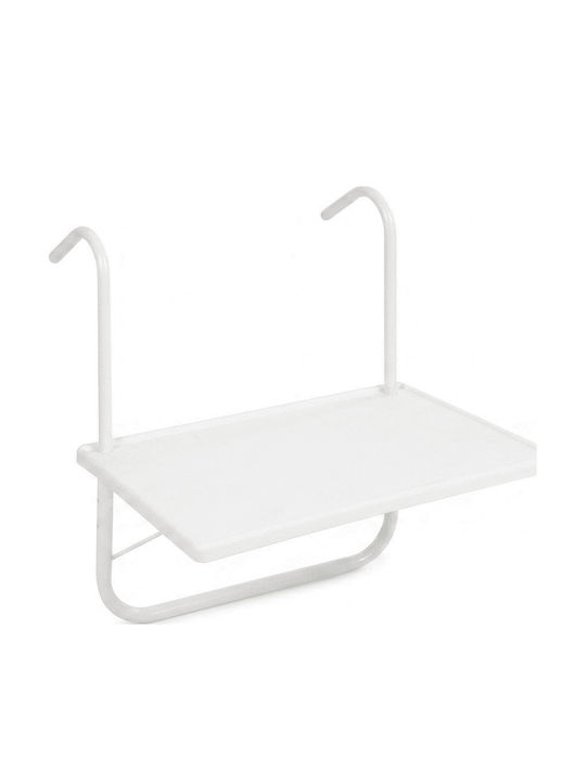 Plastic Table for Small Outdoor Spaces Foldable White 52x39.5x57cm