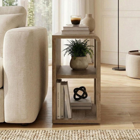 Правоъгълна Странична Маса Colia Дървена Sepet Oak Ш58xД25xВ50см