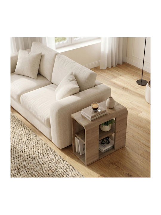 Oberflächenform Rechteckig Beistelltisch Colia Holz Sepet Eiche M58xL25xH50cm