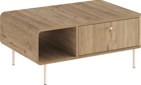 Ορθογώνιο Κεντρικό Τραπεζάκι Colia Ξύλινο Sepet Oak Μ90xΠ60xΥ40.4εκ.
