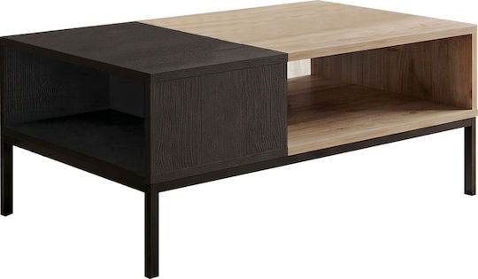 Rectangular Central Coffee Table Cailin from Solid Sepet Oak Wood L90xW56xH40.6cm
