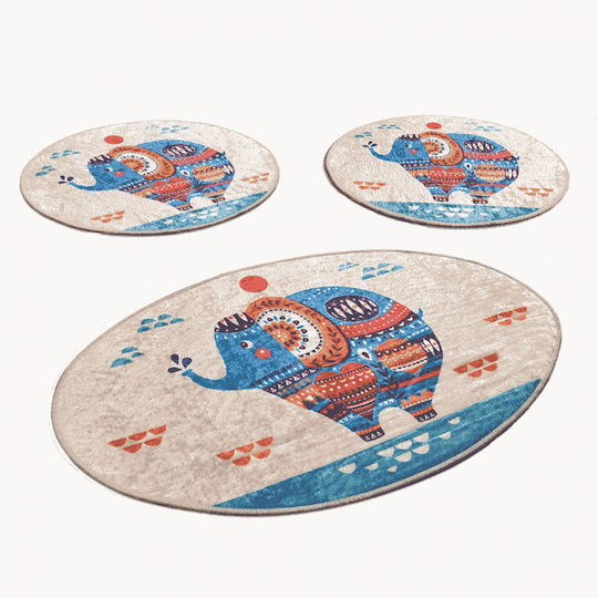 Chilai Home Bath Mats Set 359CHL3241 Multicolour 3 Pieces