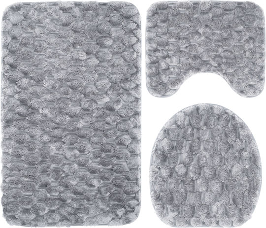 Σετ Πατάκια Μπάνιου Microfiber LightGreyRug1 Lightgreyrug1 35x35εκ. 3τμχ Σετ Πατάκια Μπάνιου Microfiber LightGreyRug1 Lightgreyrug1 35x35εκ. 3τμχ