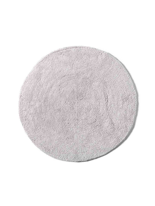 Round Bath Mat Fieldcrest Ultra Soft 60 Light Grey