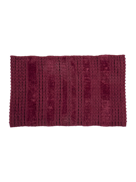 Nef-Nef Homeware Αντιολισθητικό Πατάκι Μπάνιου Life 027023 Bordo 60x90εκ.