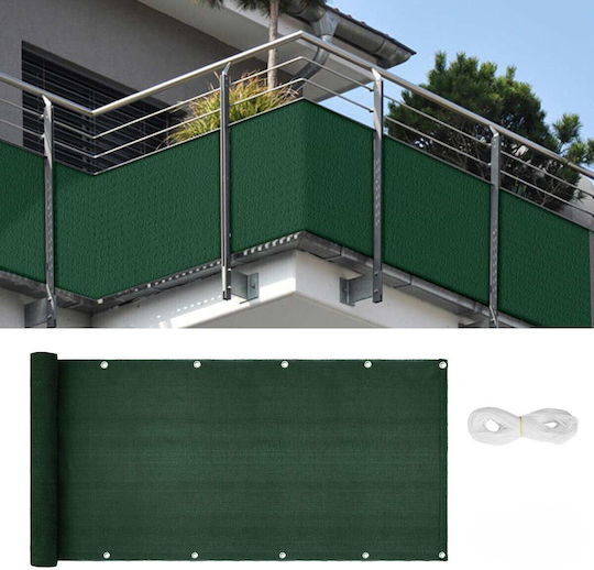 Grasher Правоъгълна Мрежа за Сянка Сива с Халки 1.8x6m 160gr/m²