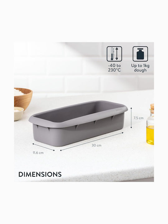 Tavă de Copt Gourmeo 1 Kg Formă de Patiserie pentru Pâine din Silicon 30x7.5x11.6 cm