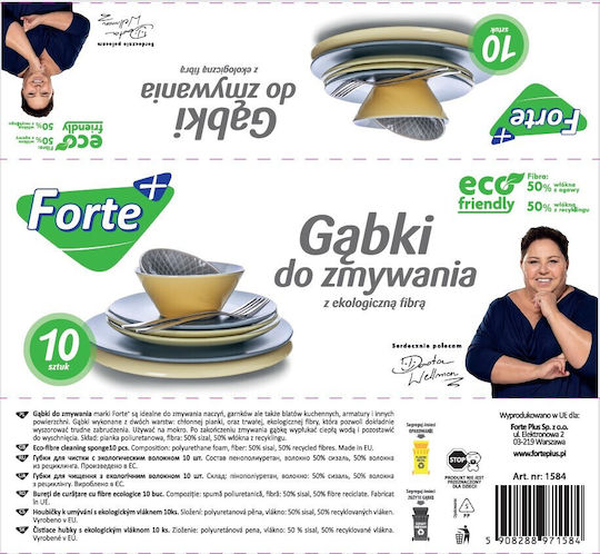 Forte+ Küchenschwämme Waschen Umweltfreundlich Faser 10 Stück