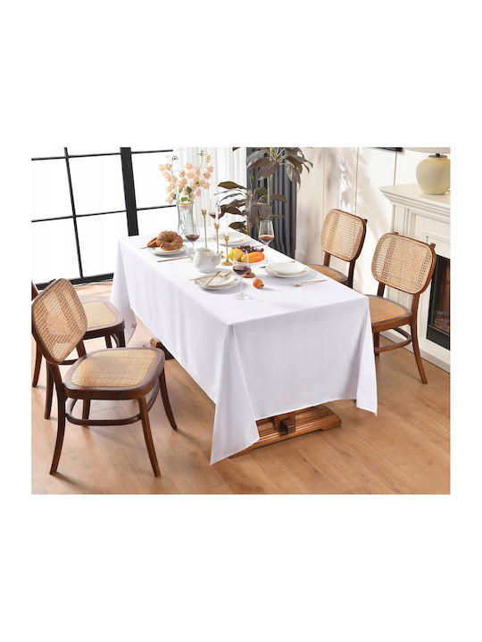 Now Art Stain Resistant Tablecloth White 140x280cm