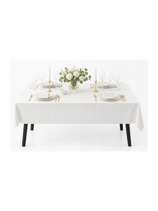 Now Art Τραπεζομάντηλο Αλέκιαστο White 140x360εκ.