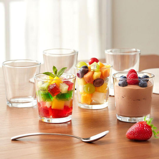 Vilde Round Glass Transparent Serving Bowl with Diameter 7.5cm 6 Pieces