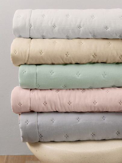 Palamaiki Nico Double Coverlet Set Microfiber Pink 220x240cm