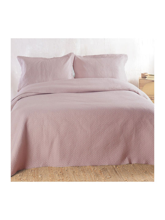 Rythmos Allure Set Paturi & Cuverturi Pat Superdublu Microfibra Pudră 220x240cm