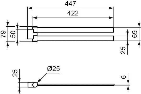 Ideal Standard Conca Επιτοίχια με Βίδες Ασημί