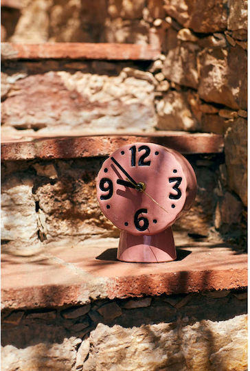 HK Living Antike Wanduhr Keramisch Rosa 12.5x9.5cm
