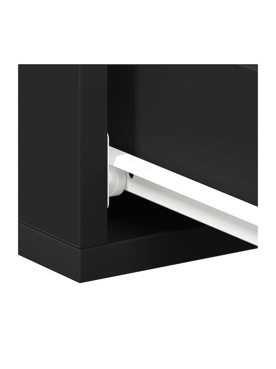 Κομοδίνο Ξύλινο Μαύρο 40x30x15cm