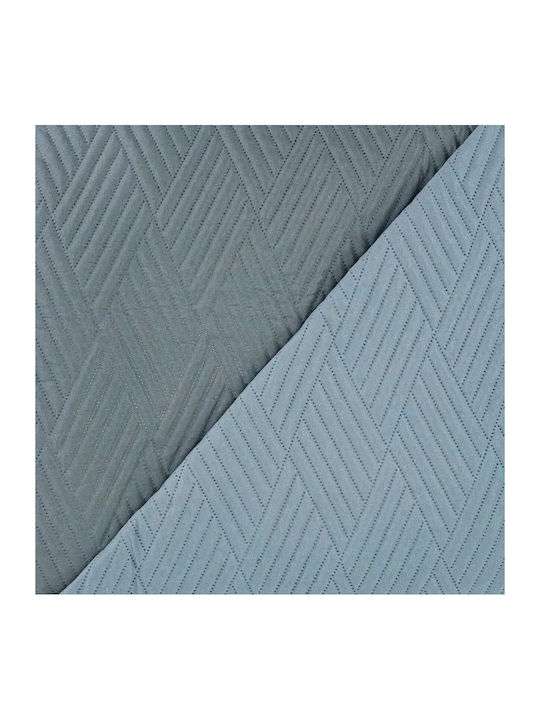 Borea Diamond Coverlet Single from Polyester Light Blue-Grey 160x240cm