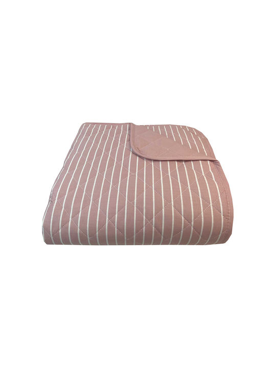 Astron Italy Coverlet Queen Size Cotton Pink 220x240cm
