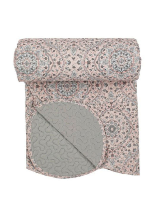 Tagesdecke Einzelbett Grey Pink 160x230cm