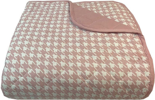 Astron Italy Pied De Poule Υπέρδιπλο Dusty Rose 220x240cm