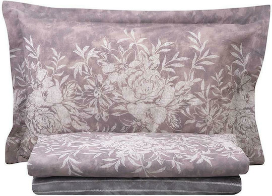 Beauty Home Paturi & Cuverturi Pat Module Super King Neith Violet - Gri 220x240cm 3 Bucăți