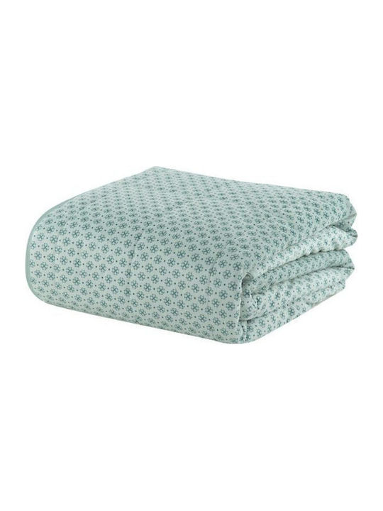 Nef-Nef Homeware Cendra Coverlet Queen Size from Polyester Aqua 230x240cm