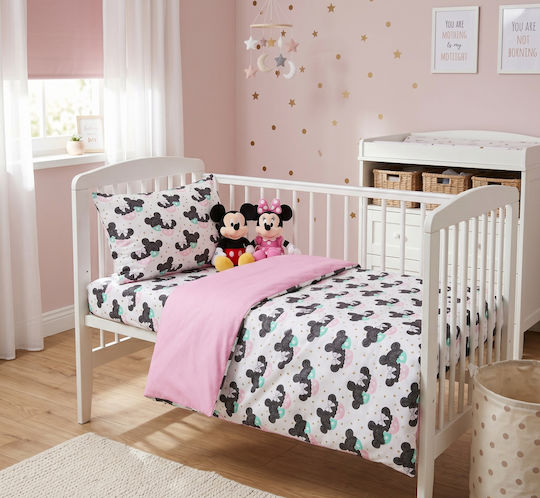 Kerstin Set Pentru Pătuț Roz Minnie 2 Bucăți