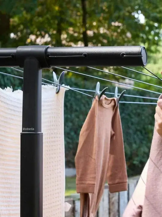 Brabantia Folding Floor Clothes Drying Rack for the Garden with Hanging Length 50m