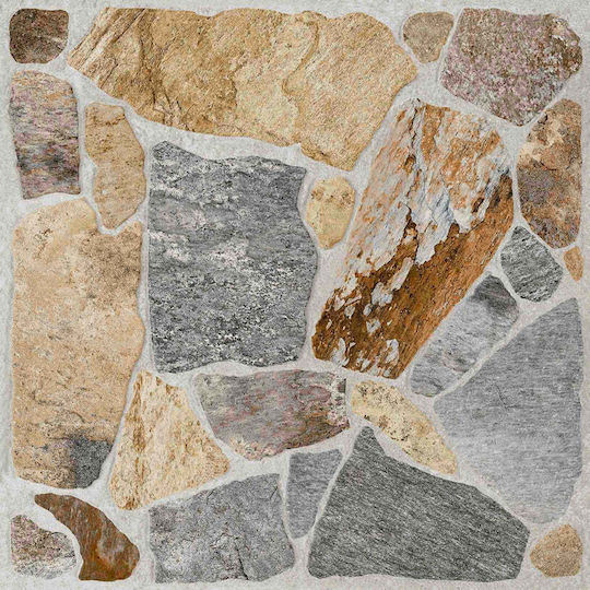 Izida Плочка Подова / Стенна За Външно Пространство От Гранит Мат 45.6x45.6cm Cobblestone Mix