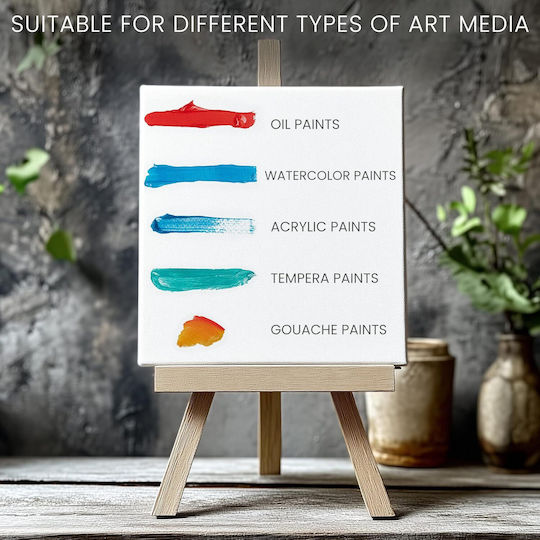 Set 7 Kurtzy Painting Canvases 30x30cm White Cotton 3mm Thickness