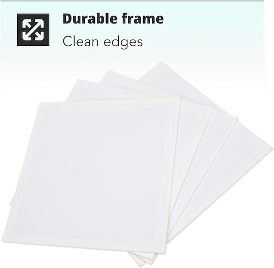 Set 5 Hands Painting Canvases 20x20cm 100% Cotton Pine Wood Frame