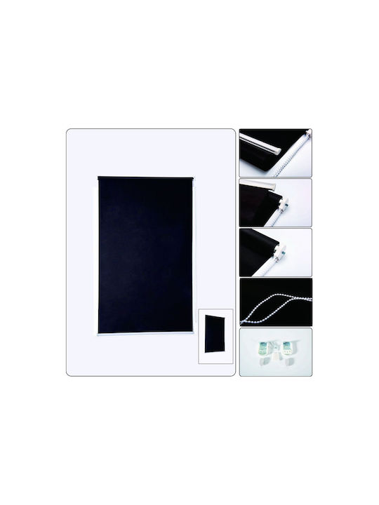 Roller Blinds Black W120xH180cm 23798