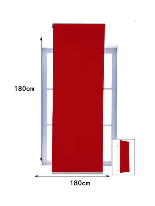 Roller Blinds Partial Blackout Red W180xH180cm TPS-23814