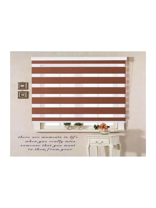 Roller Blinds Partial Blackout Double Brown W120xH200cm 24.011.0008
