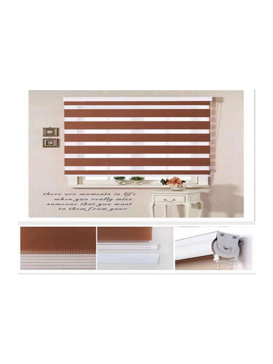 VS Home Roller Blinds Partial Blackout Double Brown W120xH240cm 24.014.0007