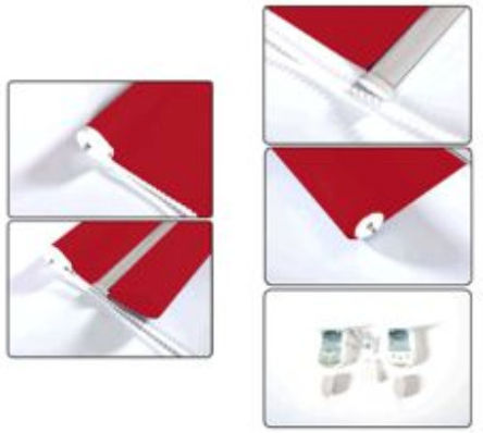 Tpster Roller Blinds Partial Blackout Red W150xH180cm 23805