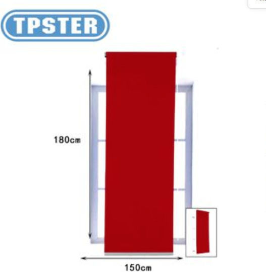 Tpster Roller Blinds Partial Blackout Red W150xH180cm 23805