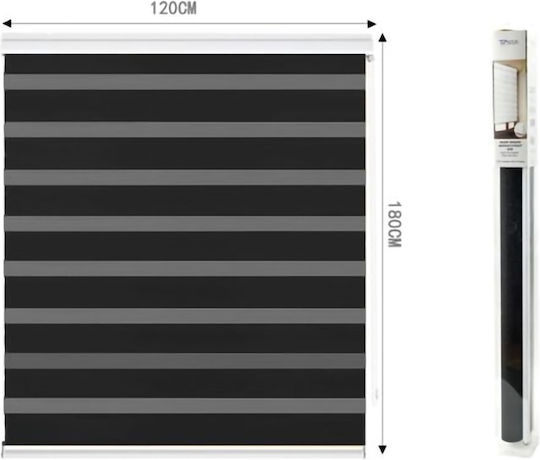Tpster Ρόλερ Σκίασης Μερικής Συσκότισης Π120xΥ180εκ. 36972 Μαύρο