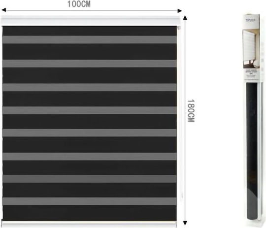 Tpster Ρόλερ Σκίασης Μερικής Συσκότισης Π100xΥ180εκ. 36971 Μαύρο