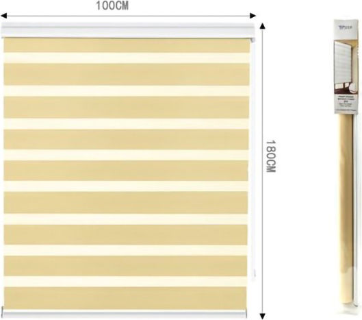 Tpster Roller Blinds Partial Blackout Beige W100xH180cm 36953