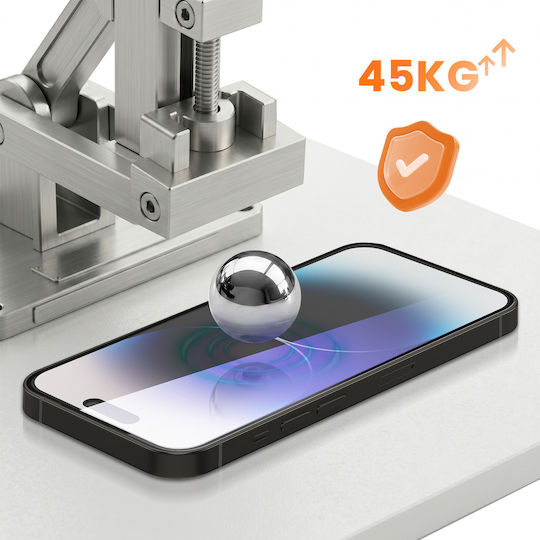 Avizar Displayschutzfolie Iphone 14 Pro Gehärtetes Glas 0,40mm Hohe Widerstandsfähigkeit Schwarz
