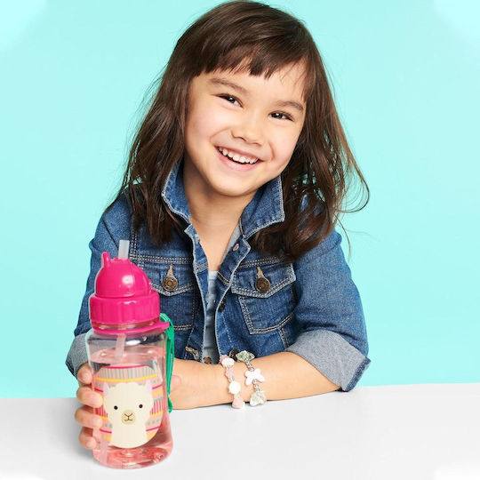 Skip Hop Zoo Kids Water Bottle Thermos Plastic with Straw