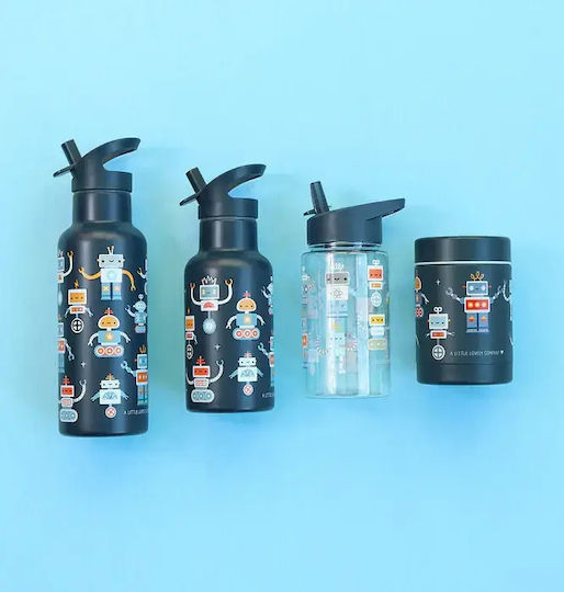 A Little Lovely Company Детска Бутилка Термос Неръждаема Стомана със Сламка 500ml