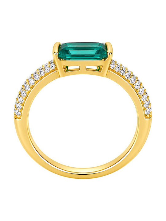 Verita Damen Ring mit Zirkonia aus Silber Vergoldet